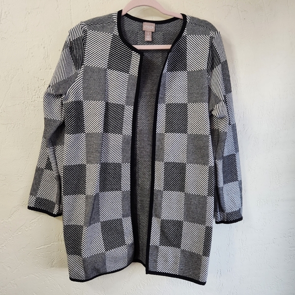 Chico's Sweaters - Chicos Open Cardigan Long Open Jacket With Top Closure Size 1 [Meduim) P2p 19